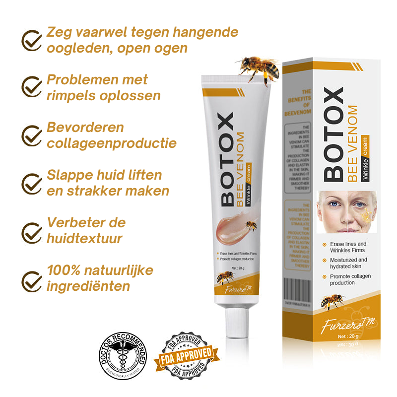 Eliminación de arrugas y reafirmante, hidratante, levanta y recupera – todo tipo de piel – Crema de veneno de abeja SEVENPARK Botox Bee Venom Cream –